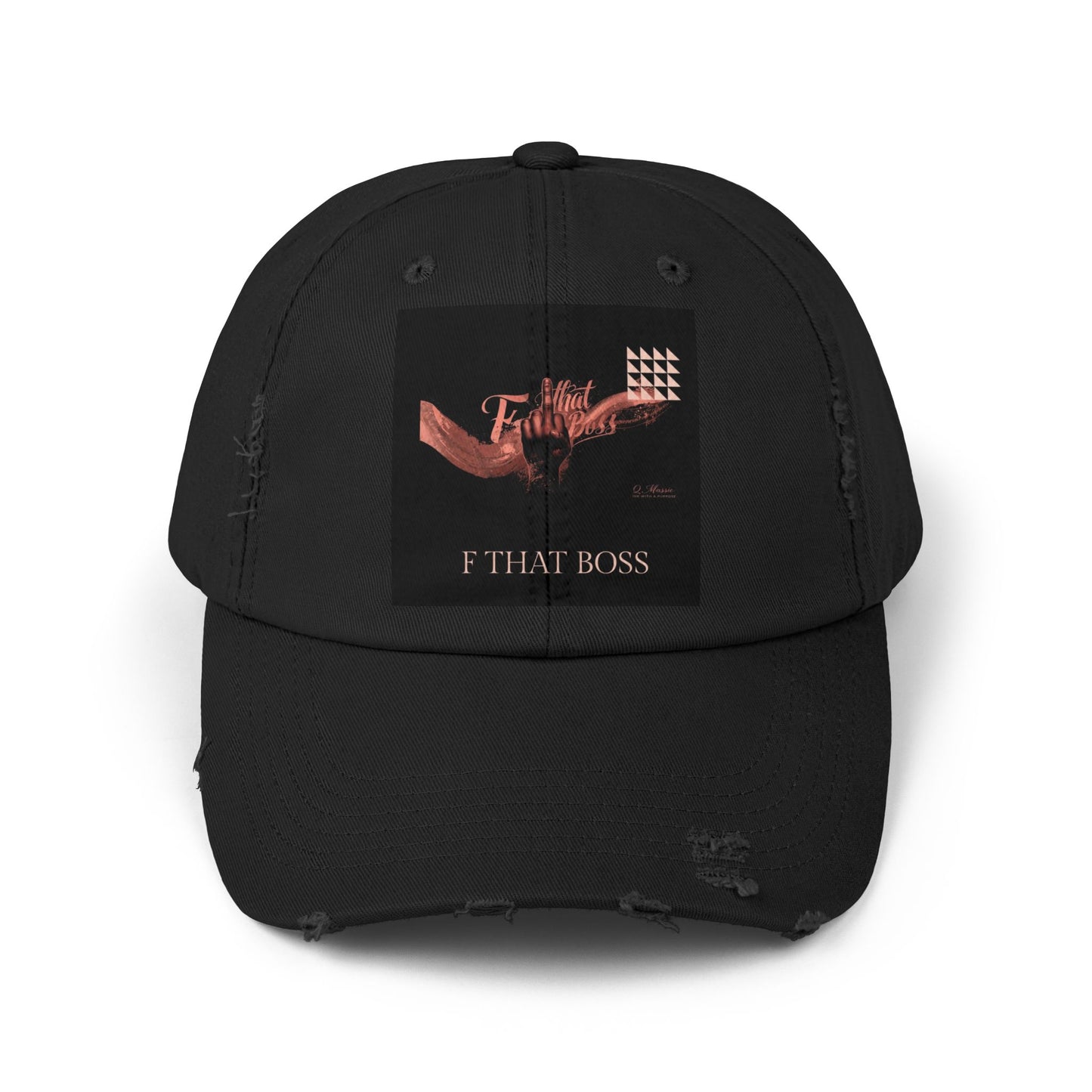 Distressed Cap — “f that boss” Anti-Toxic Workplace Hat