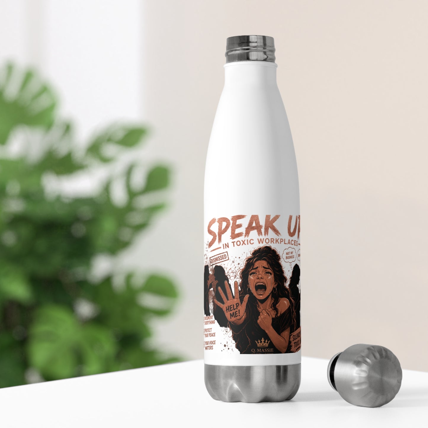 Speak Up Protest Graphic 20oz Insulated Bottle | Anti-Toxic Workplace
